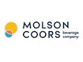 Molson Coors Beverage Company Text Logo With Yellow and Blue Overlapping Circles.